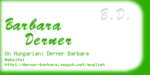 barbara derner business card